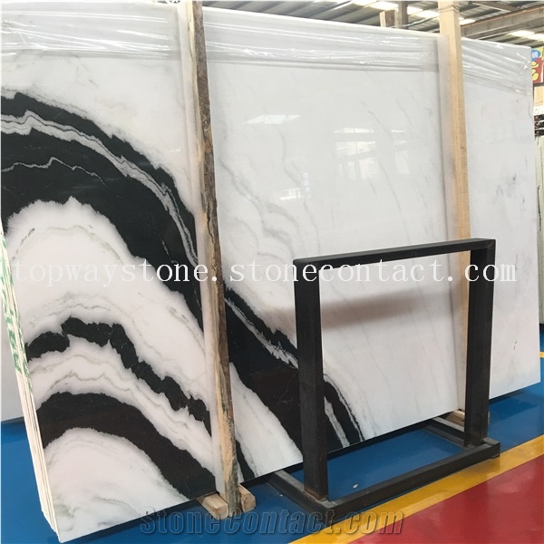 Panda White Marble Tiles &Black and White Marble Slab&New Polished Slabs&Modern Indoor Designs