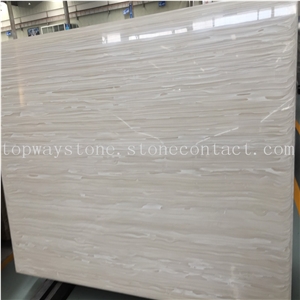 Silver Wood Vein Patterns Artificial Marble ,Translucent Wood Vein Artificial Marble