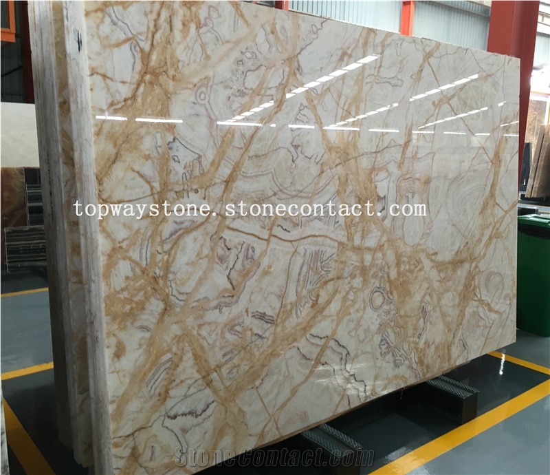 Spider Jade Onyx Slabs & Tiles, China Yellow Onyx