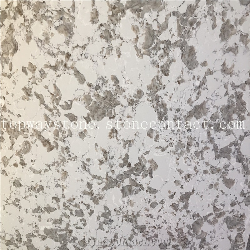White Grey Quarz,Artificial Stone Slabs/Tiles/Engineered Stones