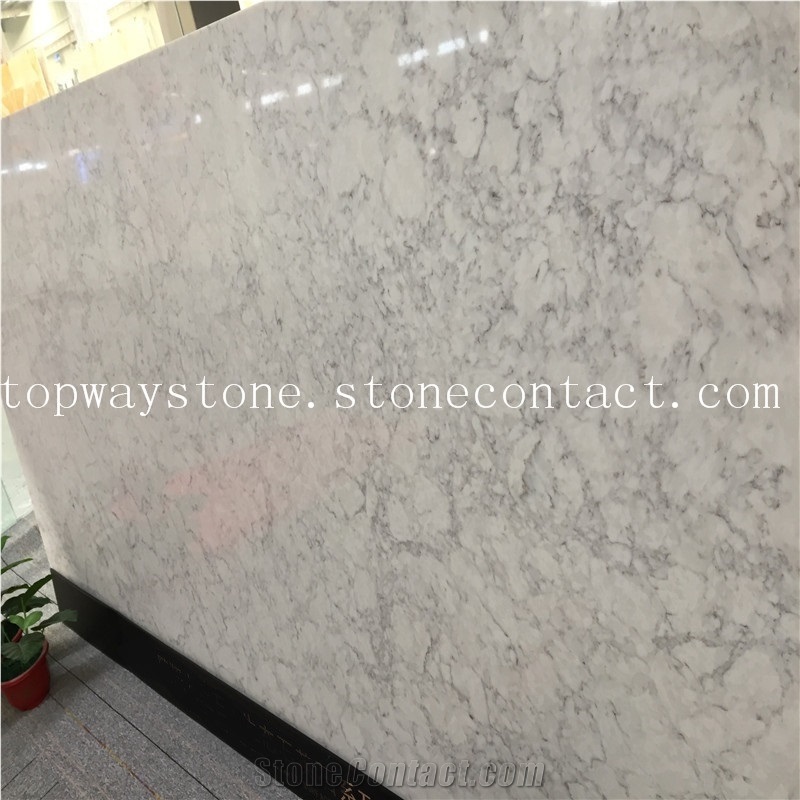 White Quarz with Grey Line,Artificial Stone Slabs/Tiles/Engineered Stone