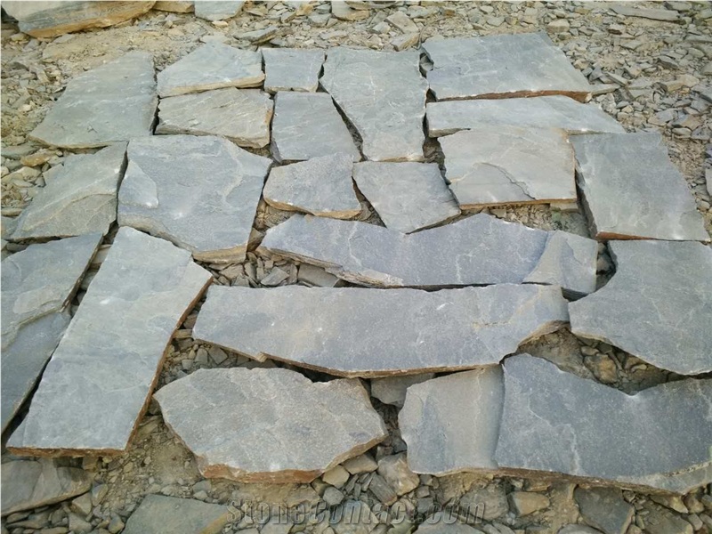 China Hebei Natural Dark Grey Slate Tiles & Slabs, Out-Door Durable & Anti-Slip Flooring Stone, Courtyard Decoration/Building Stone/Garden Landscapes