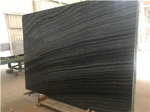 China M711 Black Ancient Wood Grain Marble Tiles/Slabs