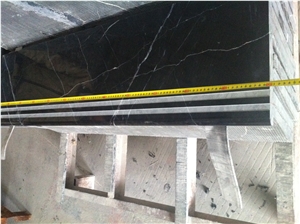 China Natural Nero Marquina/Black Marquina/Black with Vein Marble Polished Slabs, Indoor and Outdoor Paving, Building Stone