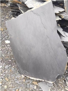 Chinese Natural Dark Grey Slate Tiles & Slabs, Out-Door Durable & Anti-Slip Flooring Stone, Courtyard Decoration/Building Stone/Garden Landscapes