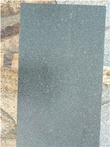 G370b Dark Grey Granite Flamed Sandblast Surface Steps Stairs Copes