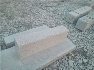 G386-7 Shidao Red Granite Bushhammered Fine Picked Surface Steps Stairs Competitive Prices
