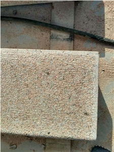 G386-7 Shidao Red Granite Bushhammered Fine Picked Surface Steps Stairs Competitive Prices