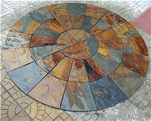 40*40 Rusty Flooring Tiles, Slate Stone Floor Tile, Slate Wall Tiles