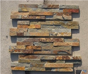 China Natural Rusty Slate Cultured Stone for Wall Cladding