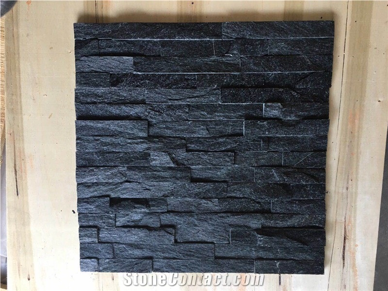 Natural Black Quartzite Veneer for Wall Cladding