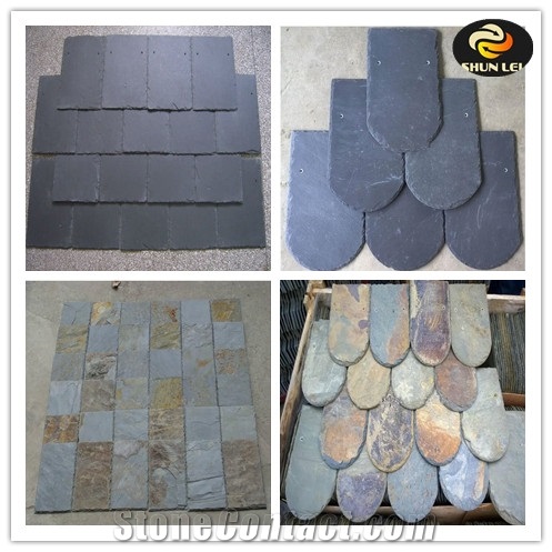 Natural Black Stone Roofing Slate Tile