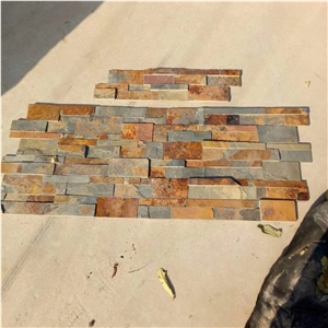 Split Surface Durable Natural Rusty Culture Stone Slate Wall Tile