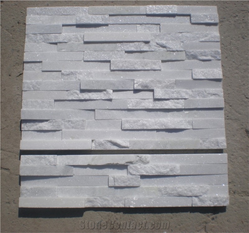 White Quartzite Cultured Stone, White Cladding Stone