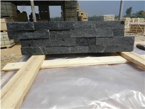 Z Shape Black Quartz Culture Stone Wall Cladding