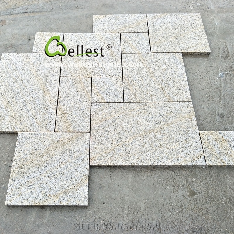 Bush Hammered Granite French Pattern Floor Tile