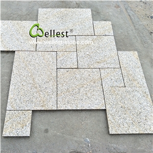 Bush Hammered Granite French Pattern Floor Tile