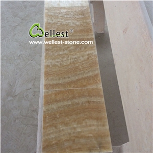 High End Polished Translucent Yellow Onyx Wall and Floor Tile