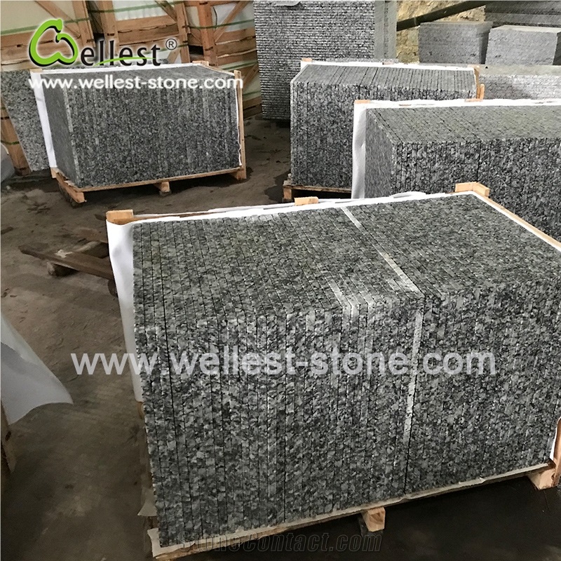 Sea Wave Spray White Grey Granite Polished Slab and Tile for Wall Cladding and Interior Floor Covering