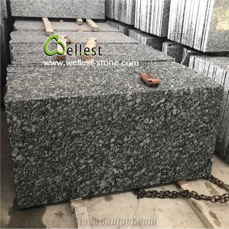 Wholesale Polished G418 Spray White Wave Granite Steps and Tiles