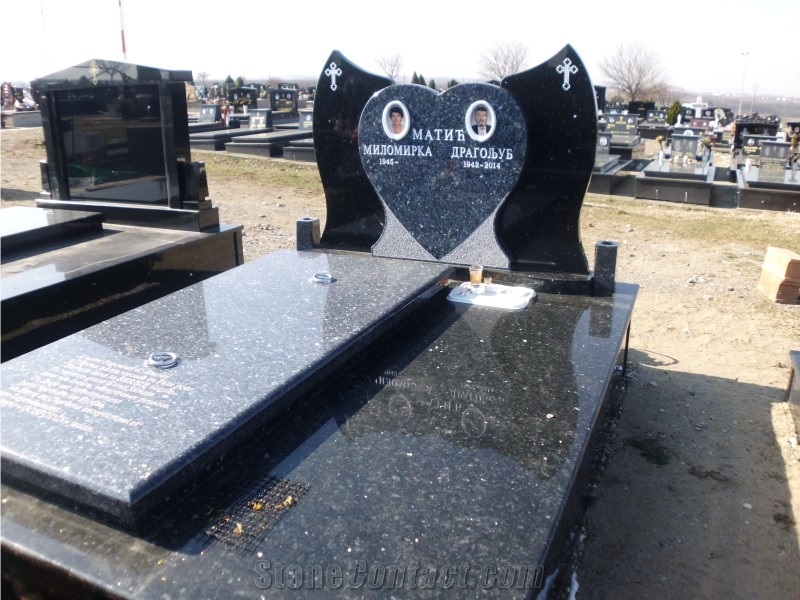 Blue Pearl Granite Family Double Monument