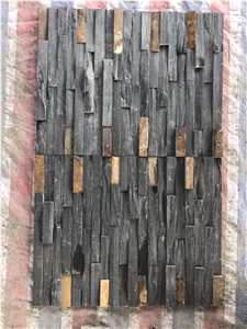 China Black with Rust Mixed Slate Cultured Stone/Cultured Slate/Culture Slate Veneer/Stone Ledges