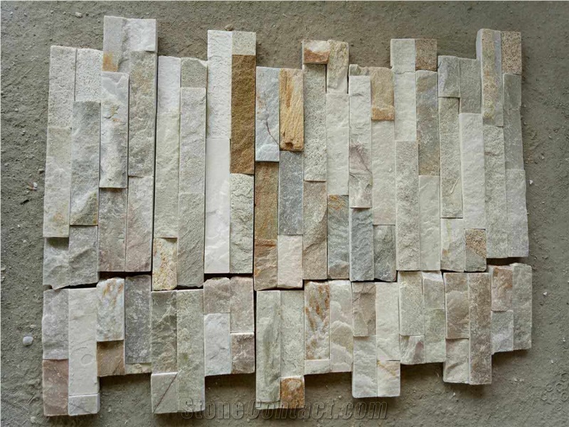 China P014 Beige Grey Mixed Slate Cultured Stone/Slate Culture Stone/Culture Slate/Slate Wall Cladding