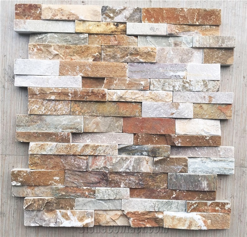 On Sale P014 China Slate Cultured Stone, Wall Cladding, Stacked Stone Veneer Rough Natural Surface