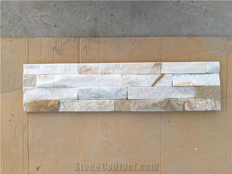 P014 Beige Slate Ledge Stone, Stacked Wall Stone Cladding