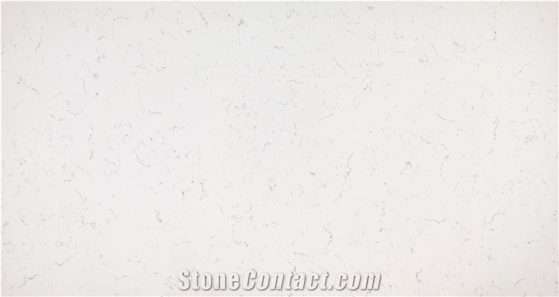 Artificial Calacatta White Quartz Stone Slab Tiles in China