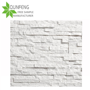 Cheap and Natural Super White Quartz Wall Stack Stone Veneer,White Quartzite Z-Clad Stone Cladding