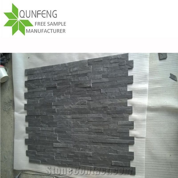 China Manufacturer Blackslate Charcoal Natural Culture Stone Stacked