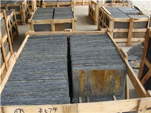 China Rectangular Shape Multicolor and Rusty Roofing Slate Tiles for Coating