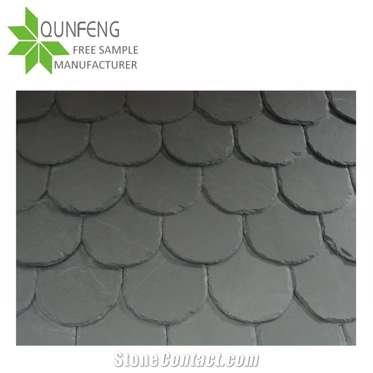 Chinese Factory Direct Sales 2030cm Size Tile Roofing Materials Dark Gray Roofing Slate