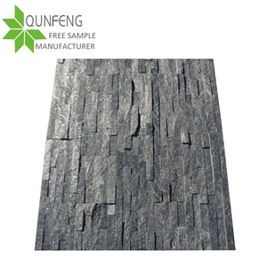 Hebei Natural Black Quartz Stone Veneer Foam Stone Wall Panels,Thin Stone Veneer, Quartzite Stone Wall Decor