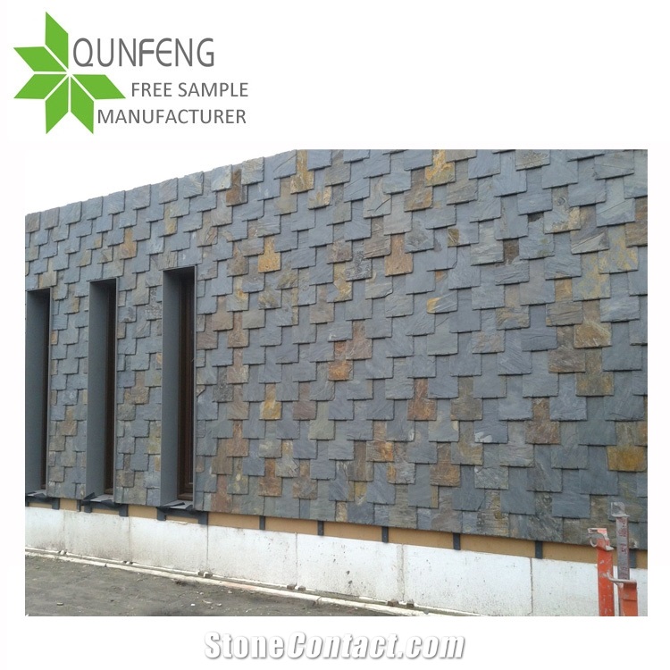 High Quality Natural Rusty Color Slate Stone Coated Metal Roof Tile