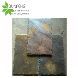 Multicolor /Rusty Unfading Slate in Size 400x200mm,Rustic Slate Roofing Tiles for Covering, Brown Slate Color Roof Tiles