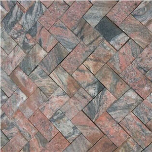 Juparana Red Granite Rustic Floor Tiles Granite Wall Covering Tiles