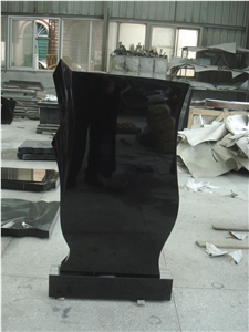 Cheap Absolute Black China Black Upright Headstone Tear Drop Headstone Funeral Monument Prices