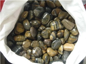 Green Polished Pebble Stone, Green Wooden Grain Pebble Stone, Stripe Pebble Stone, Green River Stone&Pebbles with Different Size