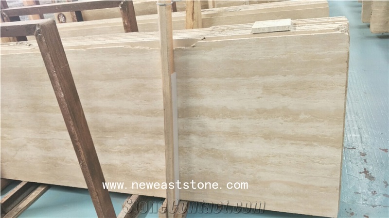 Turkish Vein Cut Beige Silver Travertine Stone Tile Lowes for Wall Tiles and Flooring Tiles