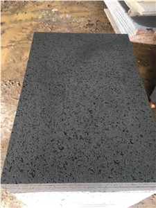 Lava Stone Black Basalt Stone, Exterior Wall Cladding Floor Tile