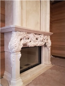 Fireplace Of Crema Marfil