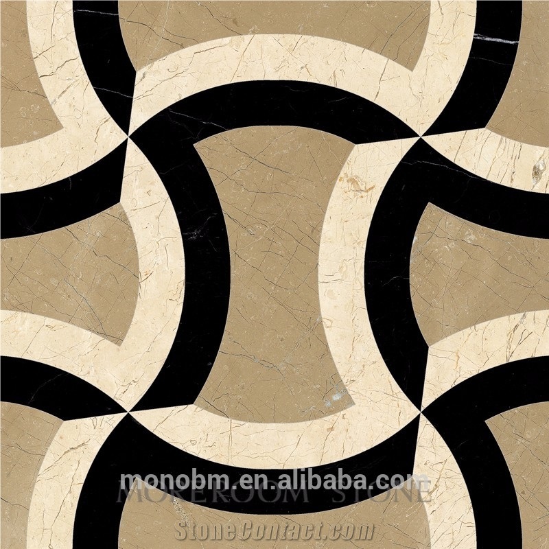 600x600 Thin Laminated Panel Marble Tile for Hotel Floor Decoration