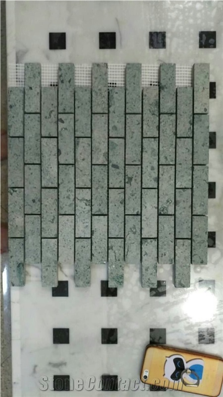 China Green Stone Hexagon Mosaic