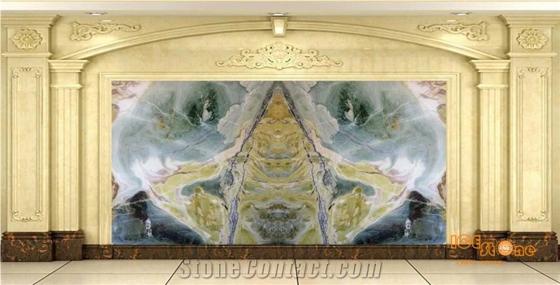 China Dreaming Green Marble,Grade Nature Stone,Tv Background,Luxury