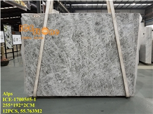 China Grey Alps Marble Slab, Cut to Size
