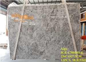 China Grey Alps Marble Slab, Cut to Size