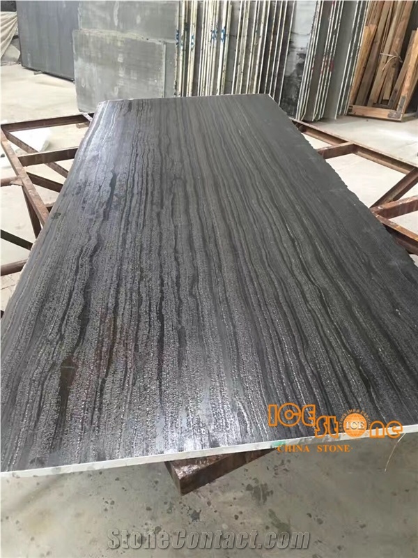 China Honed Polished Black Wooden Serpengiante Wood Vein Zebra Ancient Grain Marble Slabs Tiles for Floor Wall Covering Countertop Vanity/ Cheap