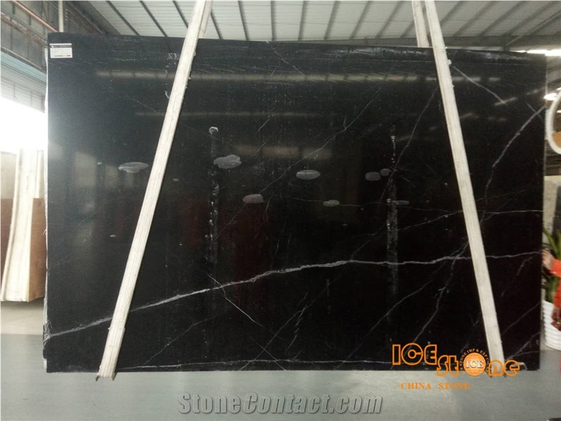 China Nero Marquina Marble,Mosa Classico,Black with Vein ,Grade Nature Stone,Interior Wall and Floor Applications,Countertops,Wall Capping